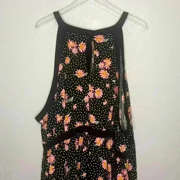 Torrid Haulter Floral Polka Dot High Neck Skater Dress NWT 6 6X 30 - Picture 9 of 10